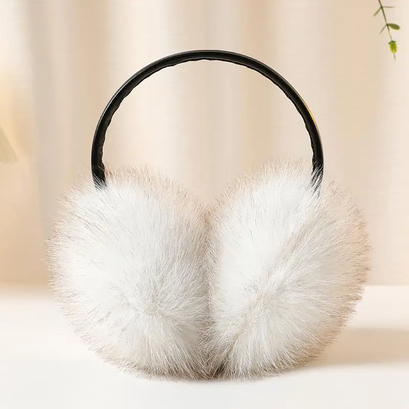 〔Funny〕 Real Fox Fur Earmuffs Women Winter Keep Warm Natural Fur Earmuffs Girls Ear Warmer Fox Fur Plush Ear Muff