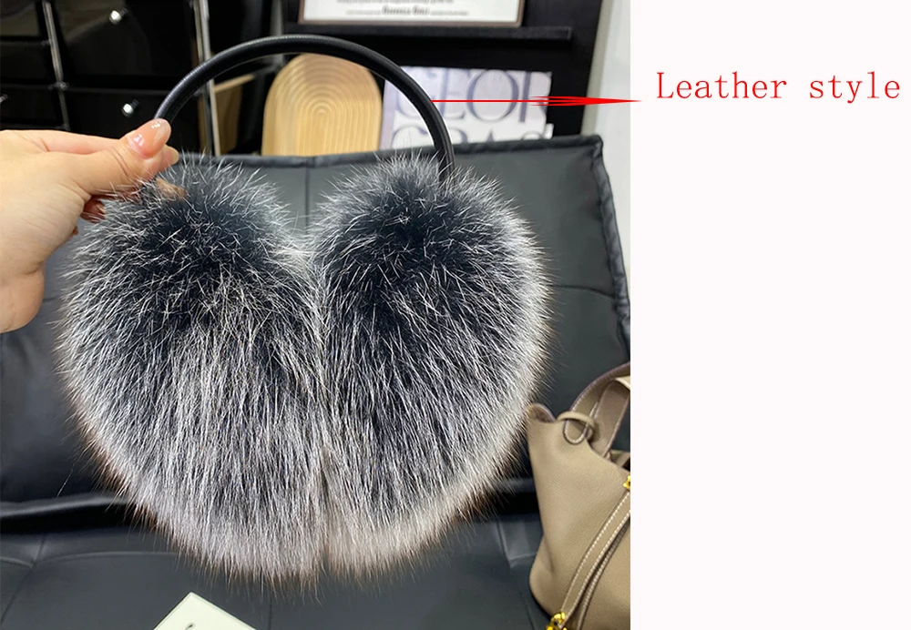 New Winter Real Fox Fur Earmuffs for Women Natural Fox Fur Scarves Dual Use Genuine Warmer Plush EarMuff Outdoor Solid Fur Scarf