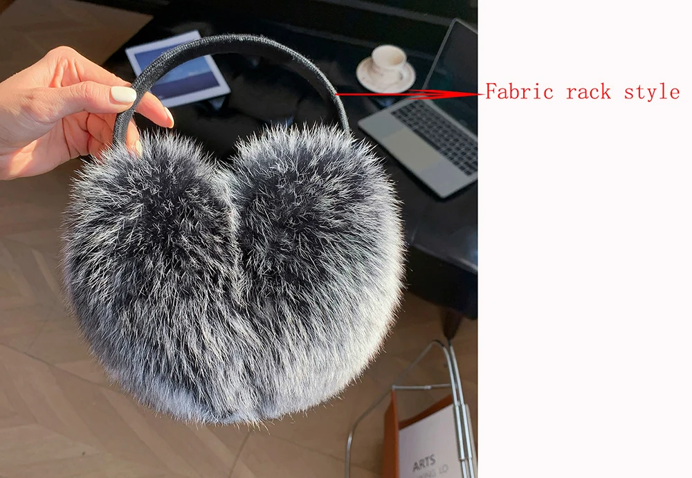 New Winter Real Fox Fur Earmuffs for Women Natural Fox Fur Scarves Dual Use Genuine Warmer Plush EarMuff Outdoor Solid Fur Scarf