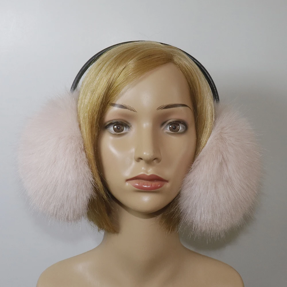 Hight Quality Faux Fox Fur Earmuffs Women Winter Keep Warm Faux Fur Earmuffs Girls Ear Warmer Faux Fox Fur Plush Ear Muff