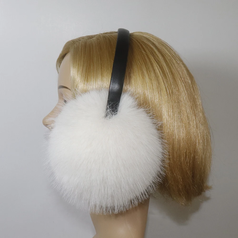 Hight Quality Faux Fox Fur Earmuffs Women Winter Keep Warm Faux Fur Earmuffs Girls Ear Warmer Faux Fox Fur Plush Ear Muff