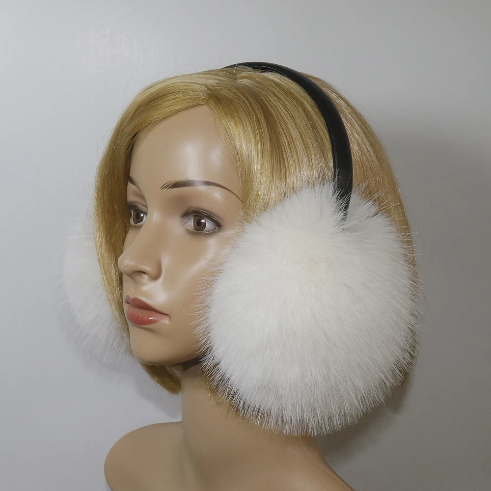 Hight Quality Faux Fox Fur Earmuffs Women Winter Keep Warm Faux Fur Earmuffs Girls Ear Warmer Faux Fox Fur Plush Ear Muff