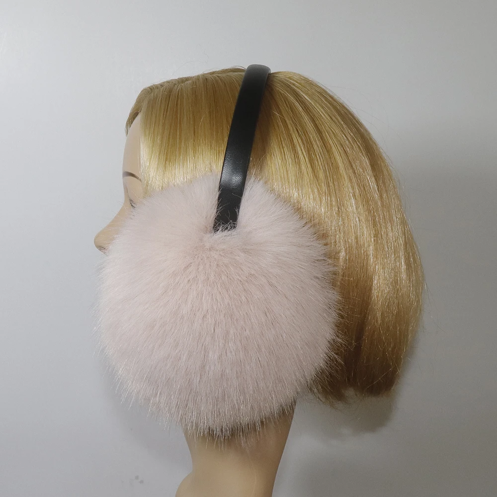 Hight Quality Faux Fox Fur Earmuffs Women Winter Keep Warm Faux Fur Earmuffs Girls Ear Warmer Faux Fox Fur Plush Ear Muff