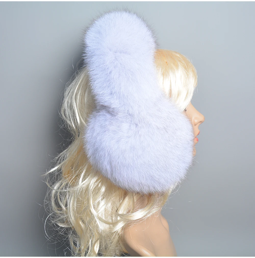 New Winter Earmuffs Fur Real Women Warm Gift Girlfriend 2026 Female Fluffy Natural Fox Fur Protection Headphones Ear Warmer