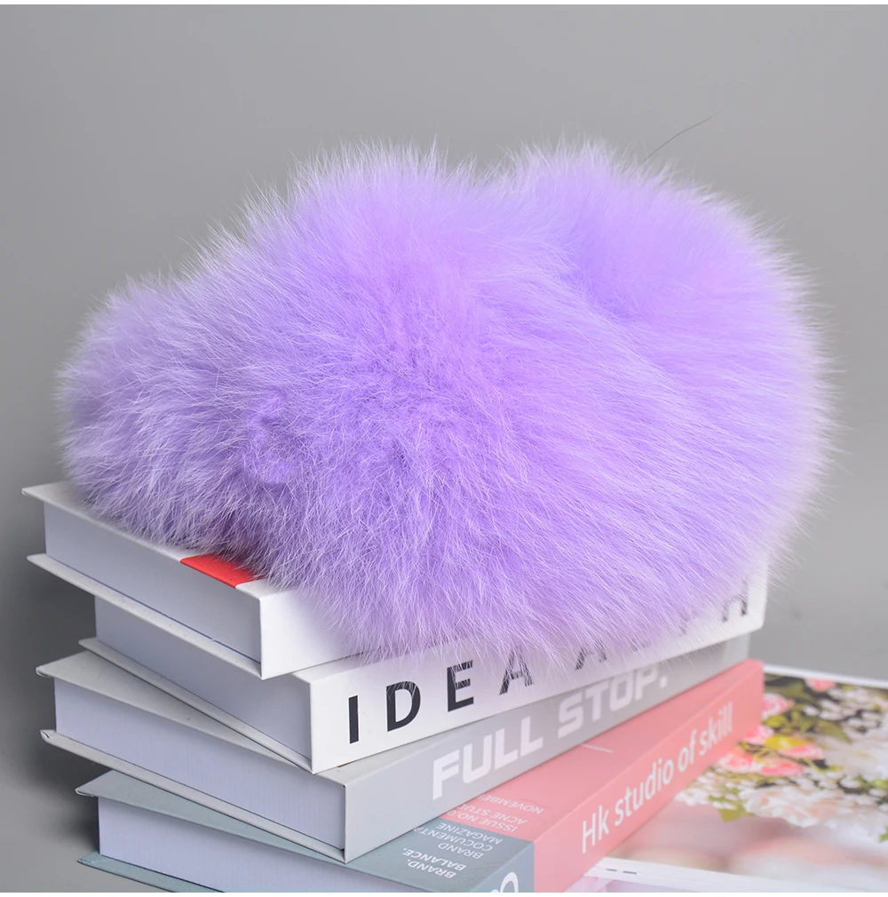 New Winter Earmuffs Fur Real Women Warm Gift Girlfriend 2026 Female Fluffy Natural Fox Fur Protection Headphones Ear Warmer