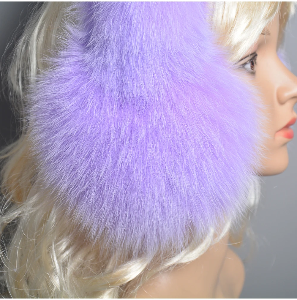 New Winter Earmuffs Fur Real Women Warm Gift Girlfriend 2026 Female Fluffy Natural Fox Fur Protection Headphones Ear Warmer