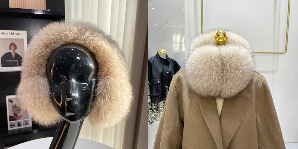 New Winter Earmuffs Fur Real Women Warm Gift Girlfriend 2026 Female Fluffy Natural Fox Fur Protection Headphones Ear Warmer