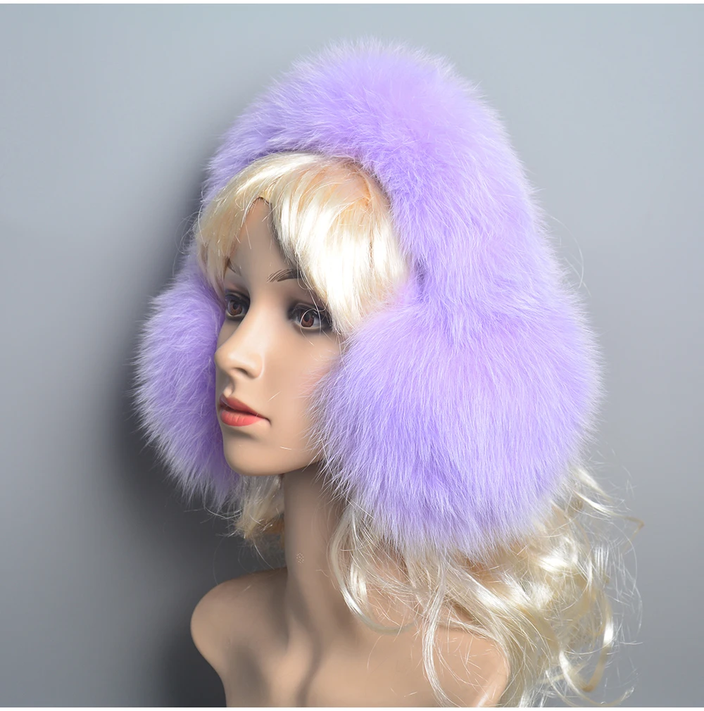 New Winter Earmuffs Fur Real Women Warm Gift Girlfriend 2026 Female Fluffy Natural Fox Fur Protection Headphones Ear Warmer