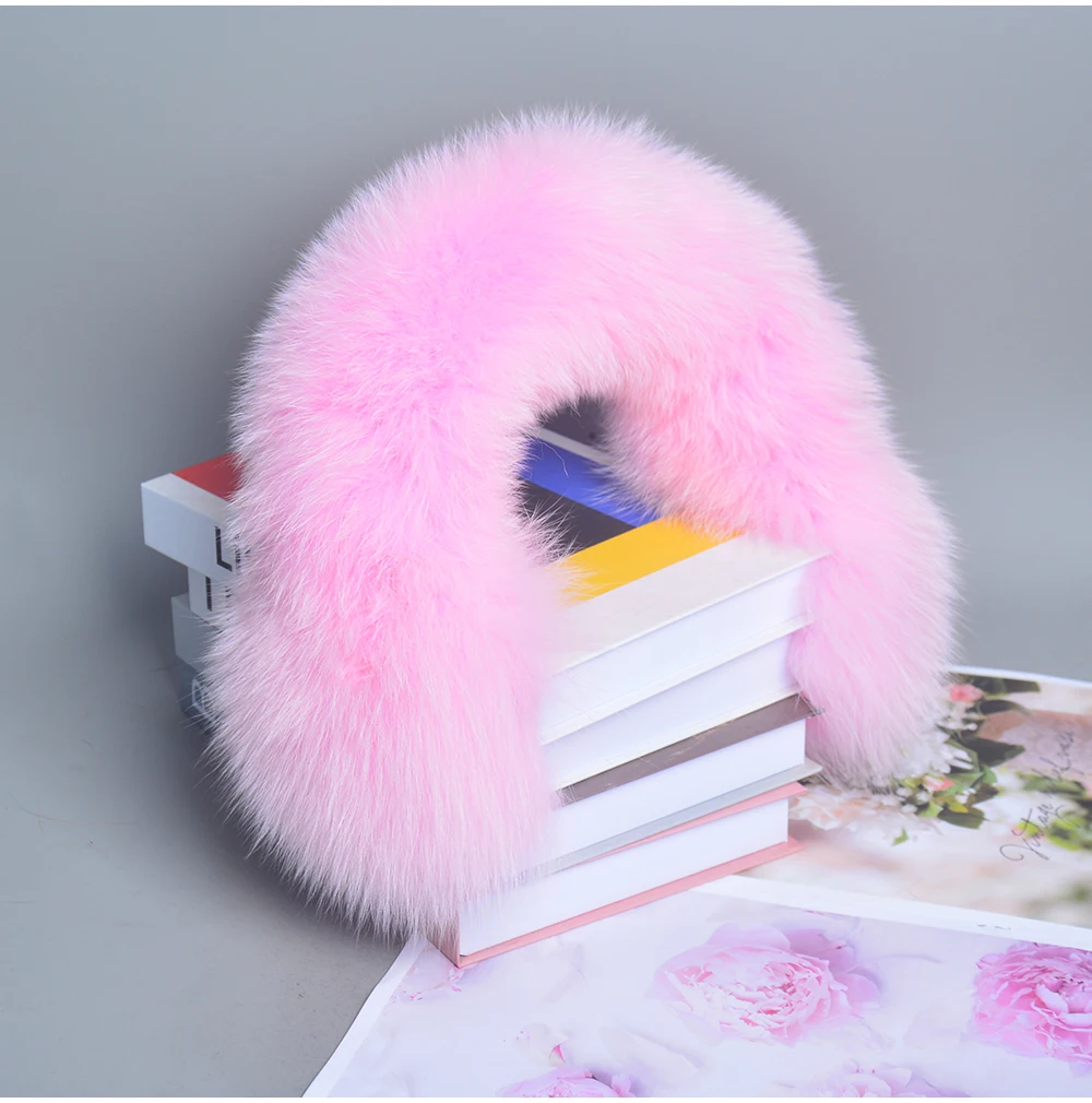 New Winter Earmuffs Fur Real Women Warm Gift Girlfriend 2026 Female Fluffy Natural Fox Fur Protection Headphones Ear Warmer