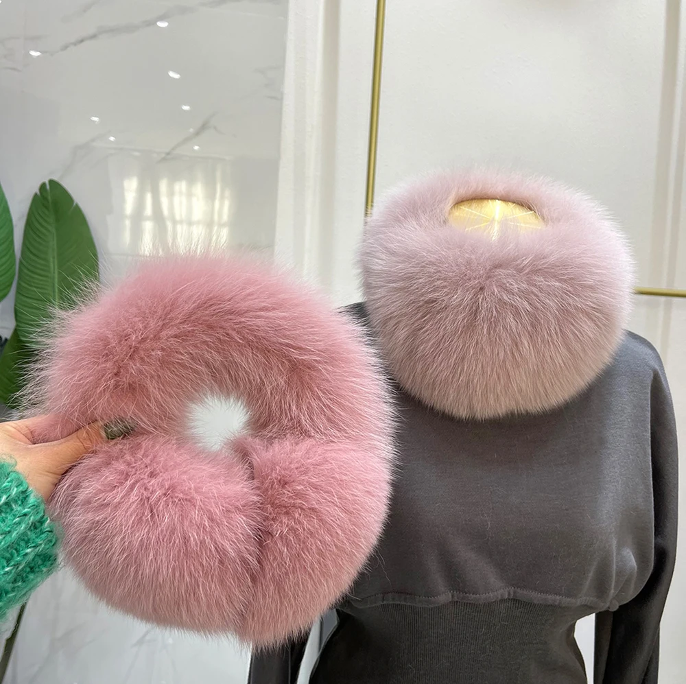 New Winter Earmuffs Fur Real Women Warm Gift Girlfriend 2026 Female Fluffy Natural Fox Fur Protection Headphones Ear Warmer