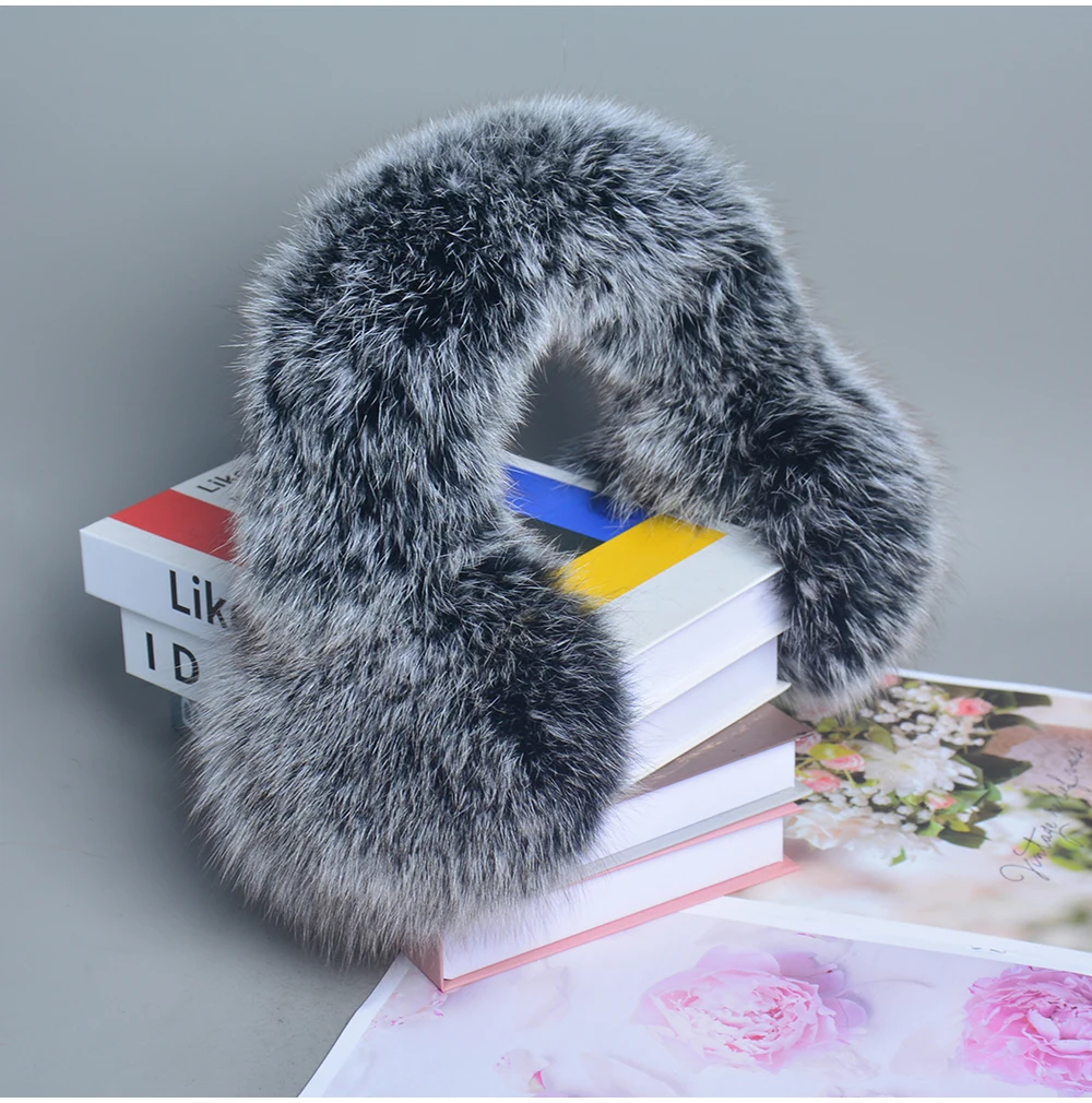 New Winter Earmuffs Fur Real Women Warm Gift Girlfriend 2026 Female Fluffy Natural Fox Fur Protection Headphones Ear Warmer