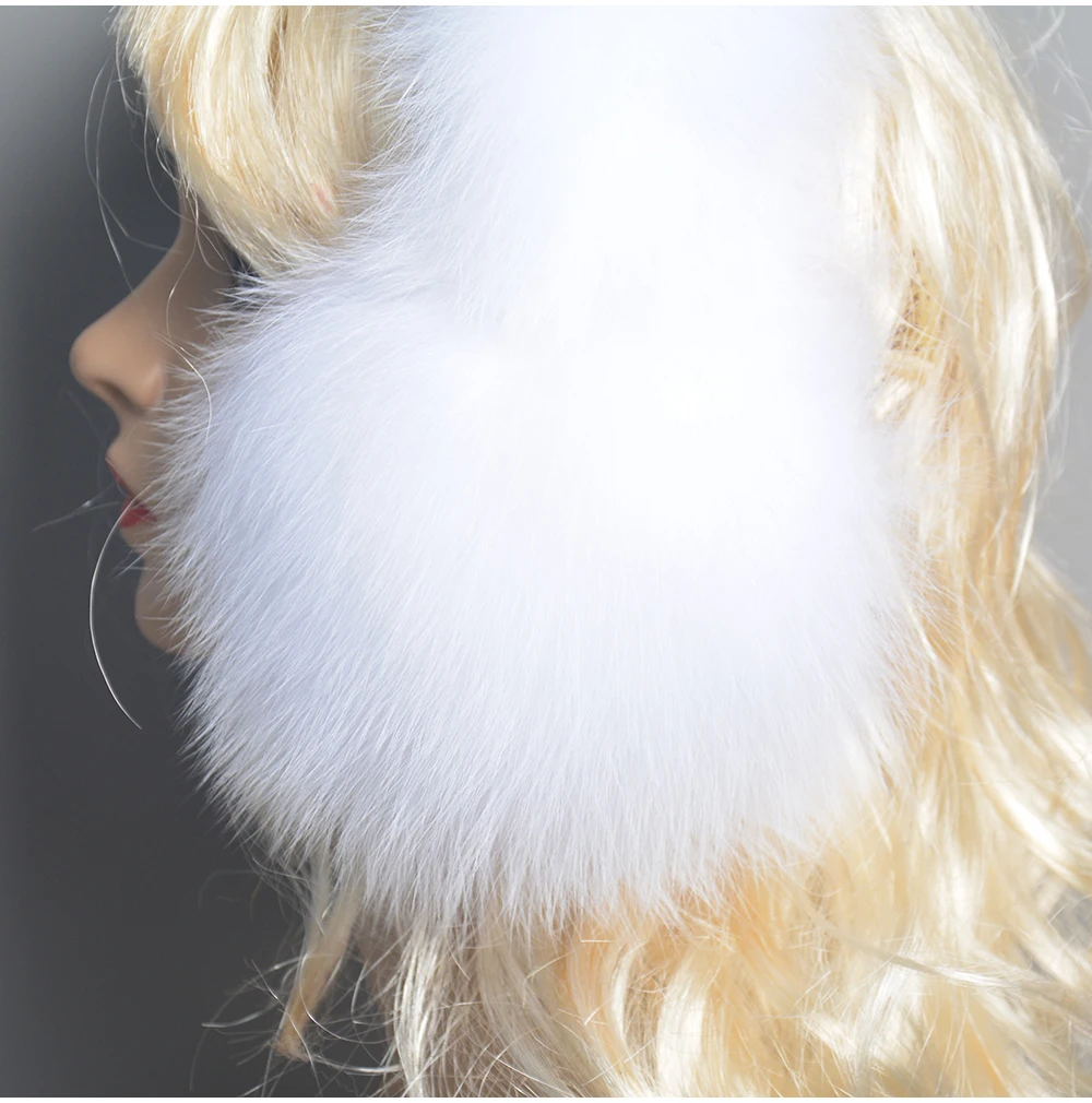New Winter Earmuffs Fur Real Women Warm Gift Girlfriend 2026 Female Fluffy Natural Fox Fur Protection Headphones Ear Warmer