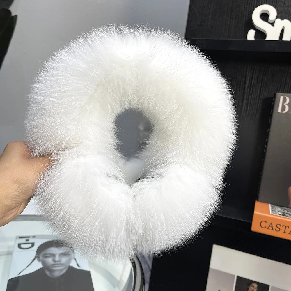 New Winter Earmuffs Fur Real Women Warm Gift Girlfriend 2026 Female Fluffy Natural Fox Fur Protection Headphones Ear Warmer