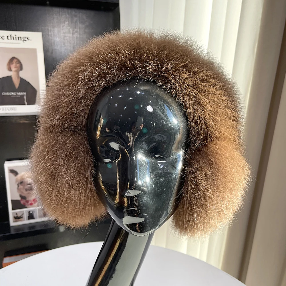 New Winter Earmuffs Fur Real Women Warm Gift Girlfriend 2026 Female Fluffy Natural Fox Fur Protection Headphones Ear Warmer