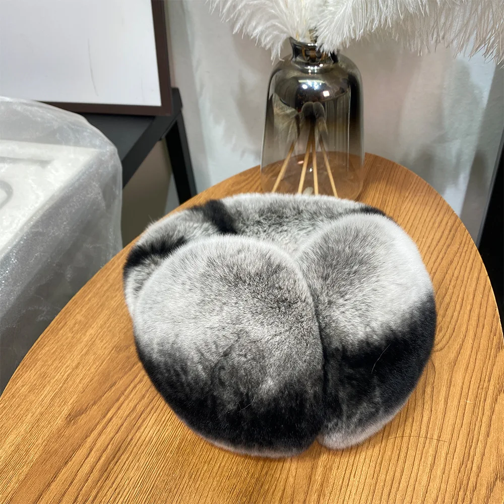 Fashion Natural 100% Rex Rabbit Fur Earmuff Russia Winter Warm Women Real Fur Earmuffs Girl's Earlap
