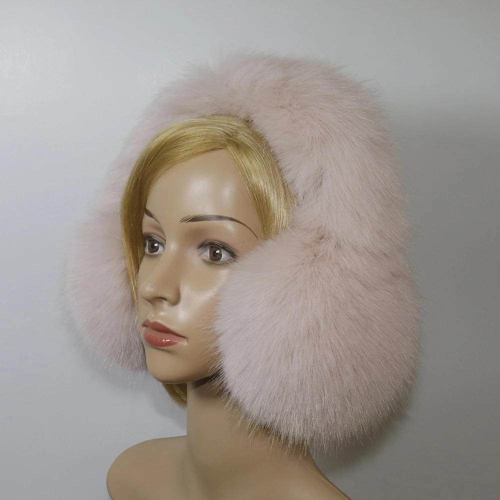Faux Fox Fur Earmuffs For Winter Women Warm Thick Faux Fur Earmuffs Girls Ear Warmer Faux Fox Fur Scarves Plush Ear Muff