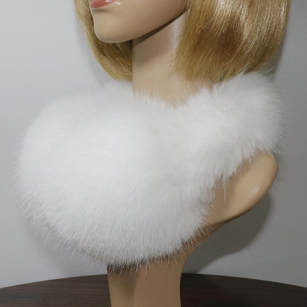 Faux Fox Fur Earmuffs For Winter Women Warm Thick Faux Fur Earmuffs Girls Ear Warmer Faux Fox Fur Scarves Plush Ear Muff
