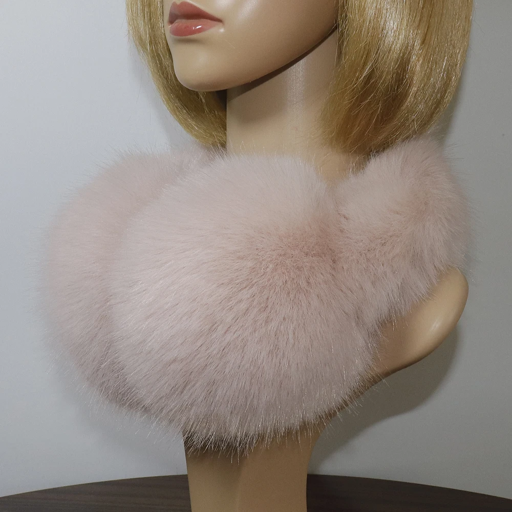 Faux Fox Fur Earmuffs For Winter Women Warm Thick Faux Fur Earmuffs Girls Ear Warmer Faux Fox Fur Scarves Plush Ear Muff