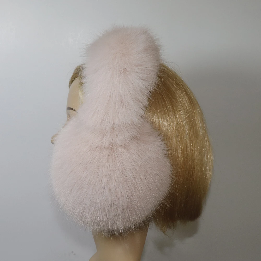 Faux Fox Fur Earmuffs For Winter Women Warm Thick Faux Fur Earmuffs Girls Ear Warmer Faux Fox Fur Scarves Plush Ear Muff