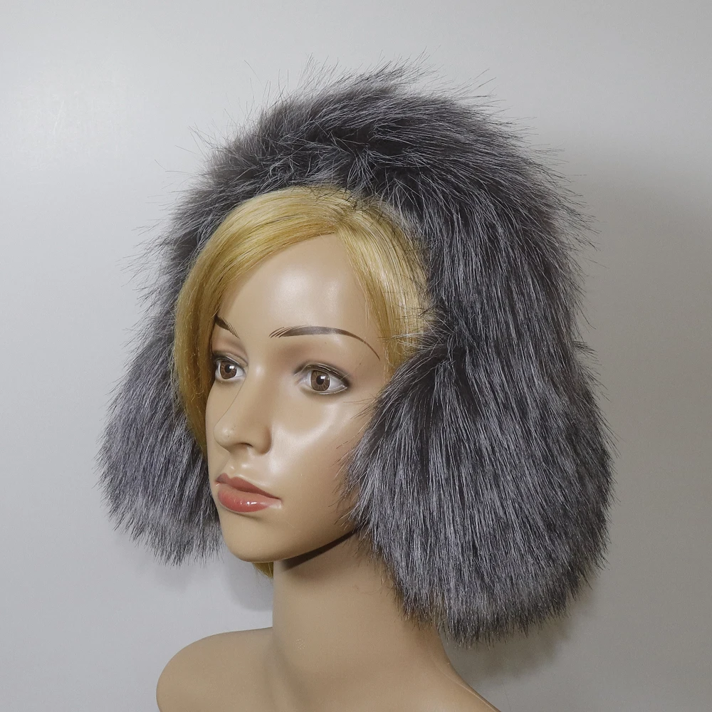 Faux Fox Fur Earmuffs For Winter Women Warm Thick Faux Fur Earmuffs Girls Ear Warmer Faux Fox Fur Scarves Plush Ear Muff