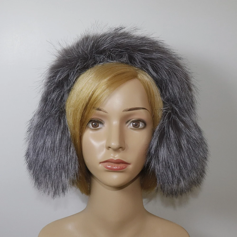 Faux Fox Fur Earmuffs For Winter Women Warm Thick Faux Fur Earmuffs Girls Ear Warmer Faux Fox Fur Scarves Plush Ear Muff