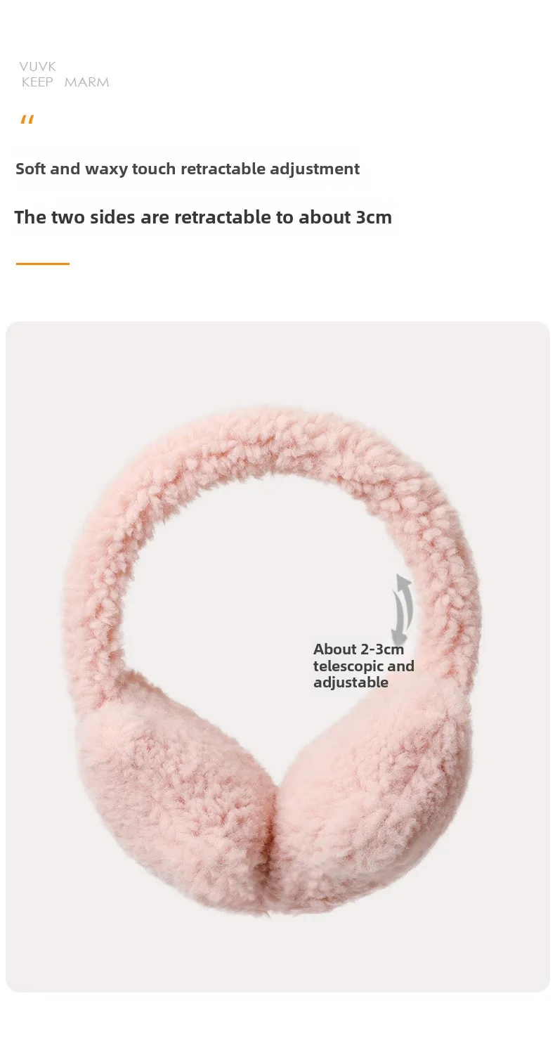 Y2K Star Fluffy Earmuffs Earplugs Cold Protection Women Ear Cover Keep Warm Solid Color Plush Earmuffs Cycling Accessories