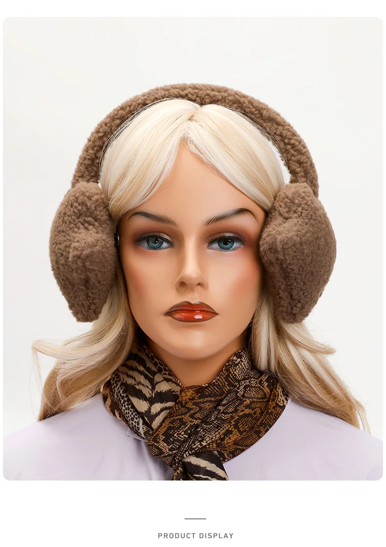 Y2K Star Fluffy Earmuffs Earplugs Cold Protection Women Ear Cover Keep Warm Solid Color Plush Earmuffs Cycling Accessories