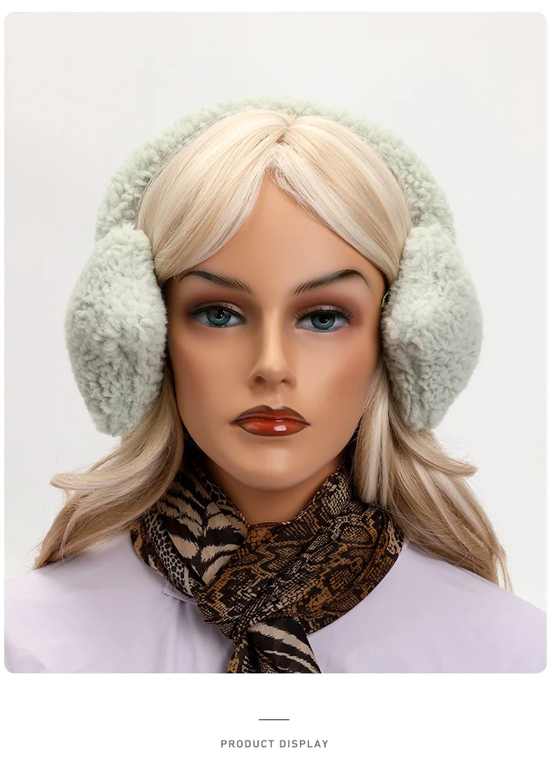 Y2K Star Fluffy Earmuffs Earplugs Cold Protection Women Ear Cover Keep Warm Solid Color Plush Earmuffs Cycling Accessories