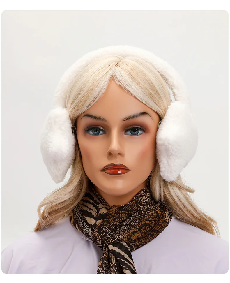 Y2K Star Fluffy Earmuffs Earplugs Cold Protection Women Ear Cover Keep Warm Solid Color Plush Earmuffs Cycling Accessories