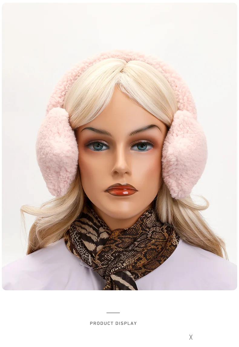 Y2K Star Fluffy Earmuffs Earplugs Cold Protection Women Ear Cover Keep Warm Solid Color Plush Earmuffs Cycling Accessories