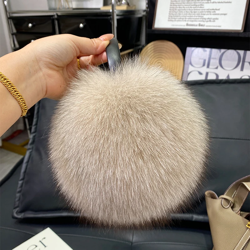 New Luxury Women Winter Warm Real Fox Fur Earmuffs Fashion Lady 100% Natural Fox Fur Ear Muffs Thermal Girl Real Fox Fur Earmuff