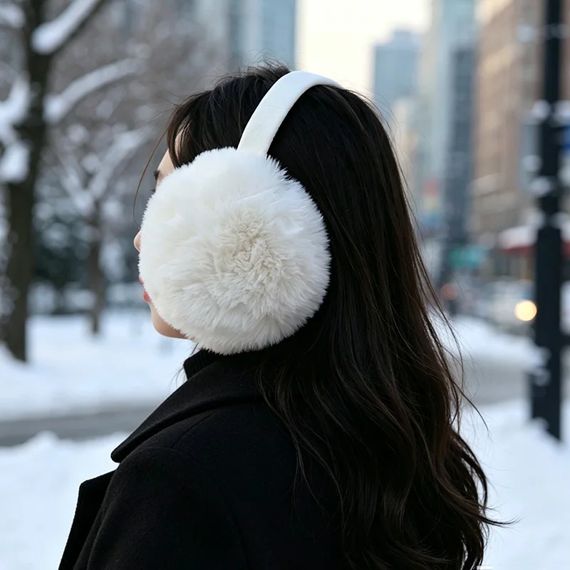 Winter Fashion Solid Soft Plush Ear Keep Warmer Earmuffs for Women Cute Outdoor Sports Earflap Protection Ear-Muffs Ear Cover