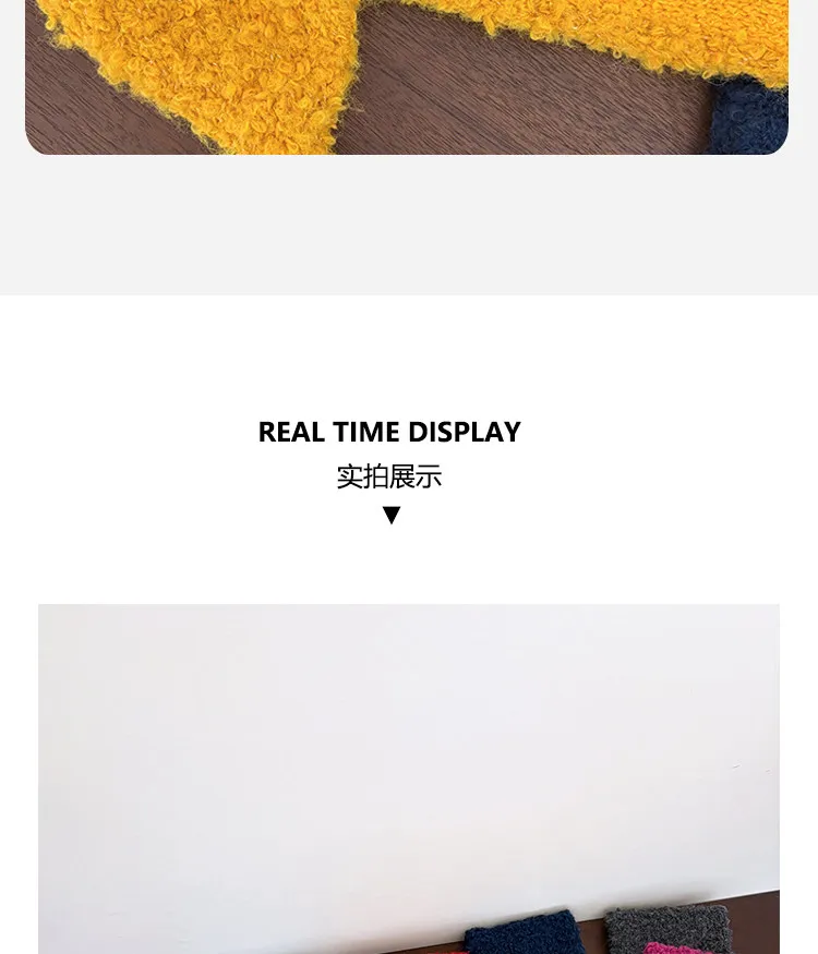 Korean Minimalist Solid Color Knitted Earmuffs Women Plush Strap Ear Warmers Stylish Photo Prop Winter Cold‑proof Ear Covers