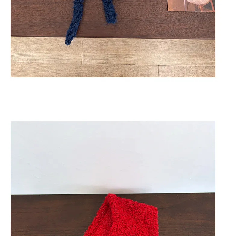 Korean Minimalist Solid Color Knitted Earmuffs Women Plush Strap Ear Warmers Stylish Photo Prop Winter Cold‑proof Ear Covers