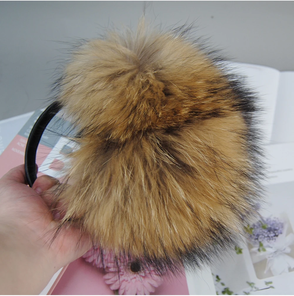 New Winter Real Fox Fur Earmuffs for Women Natural Fox Fur Scarves Dual use Genuine Warmer Plush EarMuff Outdoor Solid Fur Scarf