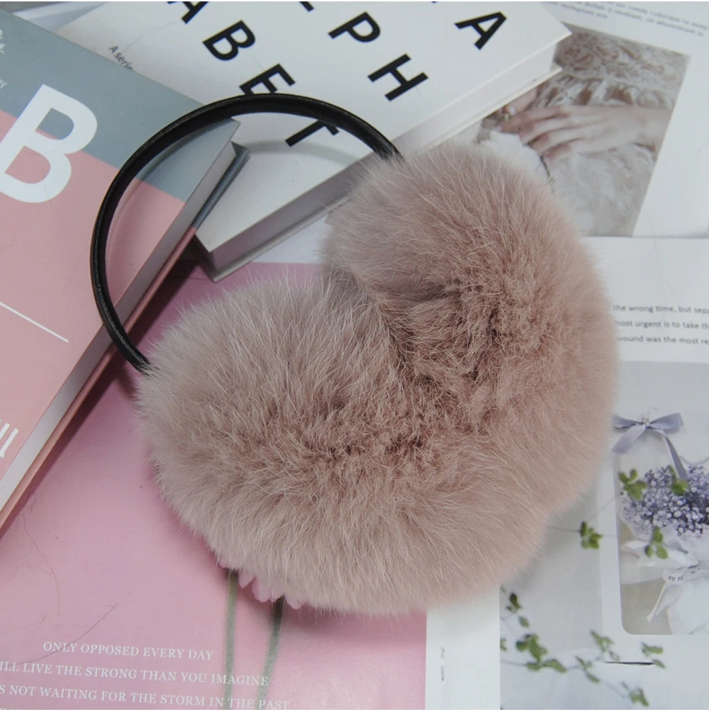 New Winter Real Fox Fur Earmuffs for Women Natural Fox Fur Scarves Dual use Genuine Warmer Plush EarMuff Outdoor Solid Fur Scarf