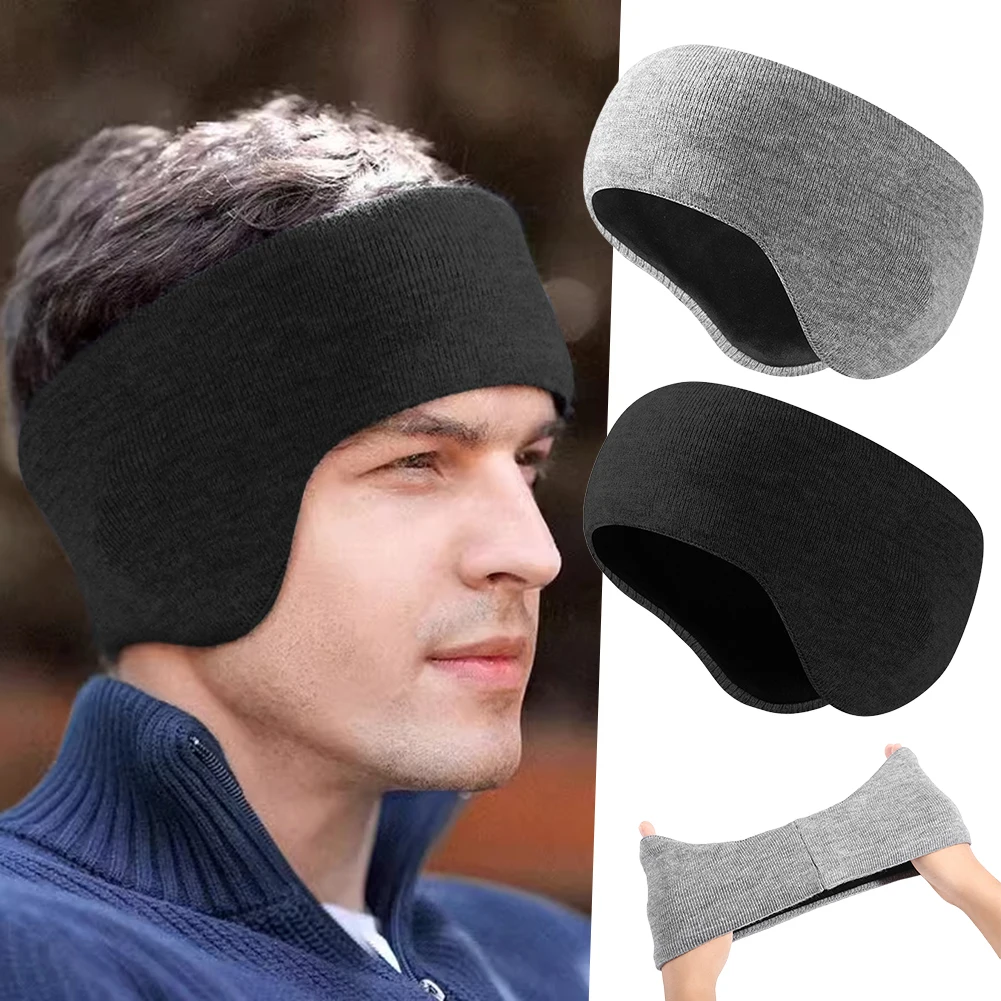 Ear Warmers Headband For Men Women Winter Thicken Ear Muff Moisture Wicking Ski Sport Headband Cold-Proof Comfy Soft Earmuffs