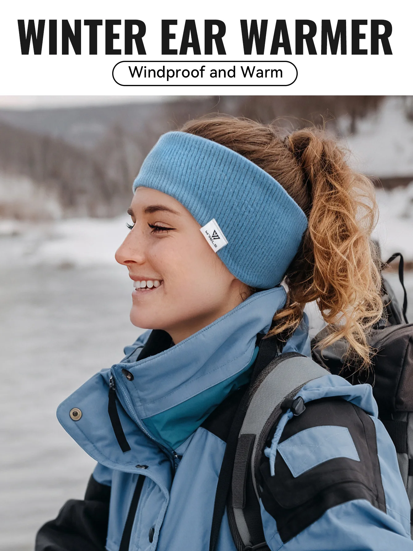 WRELS Fleece Ear Warmer Muffs Headband Ear Muffs Yoga Warm Stretchy Thermal Ear Muffs Men Women Cold Weather Windproof Earmuffs