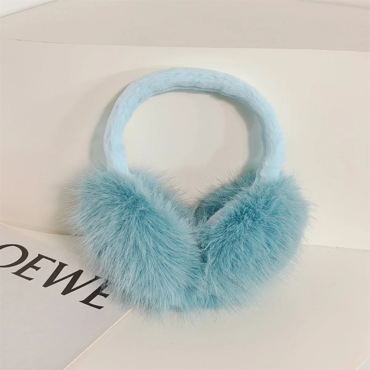 1pc Solid color Earmuffs Unisex Winter Foldable Earmuffs Plush Faux Fur Ear Muffs Warmers for Women and Men Ear Protection Cover