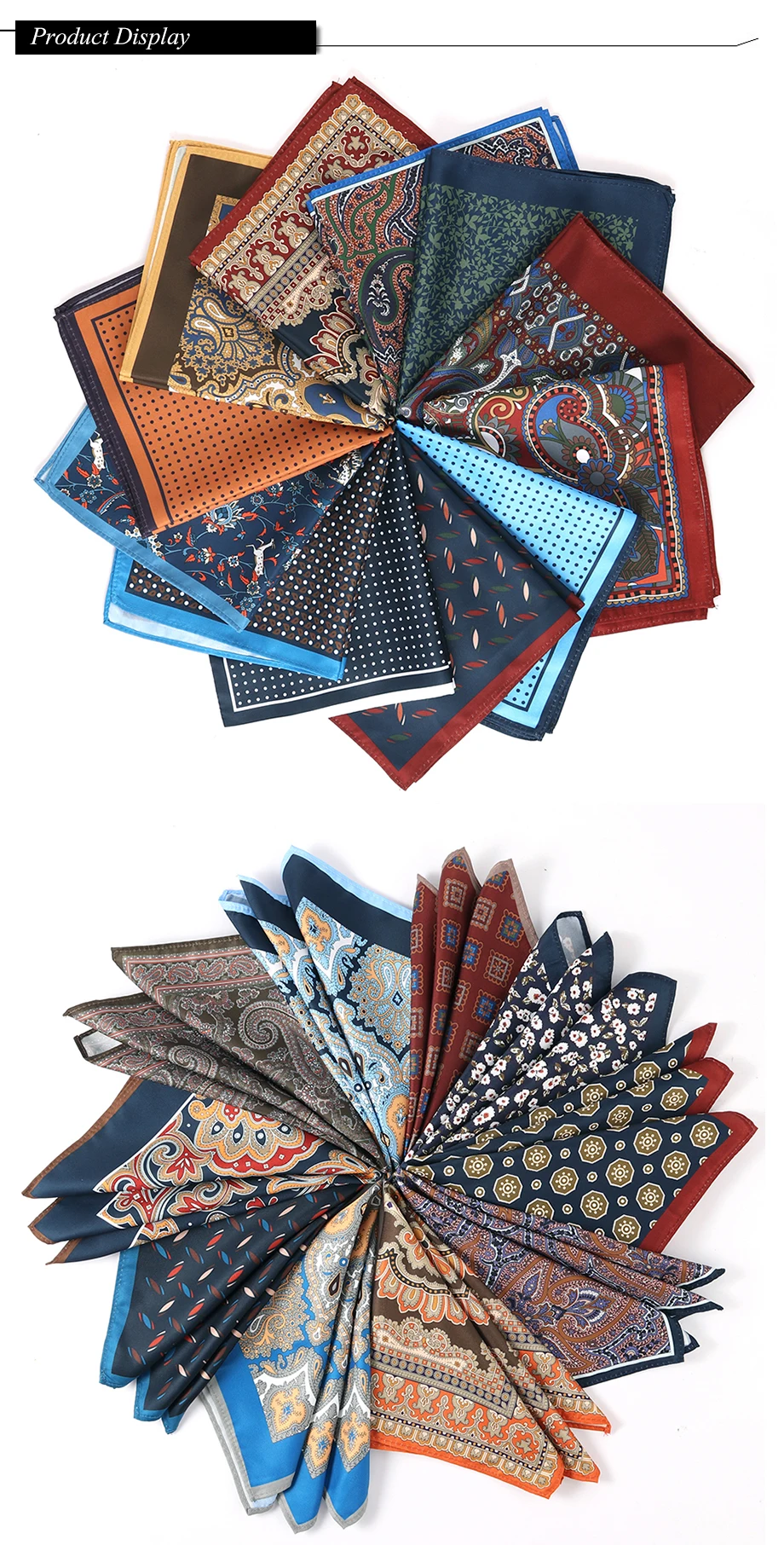 New Men Pocket Square Handkerchief Accessories Paisley Dot Vintage Business Suit Hanky Breast Scarf 30*30cm Gift