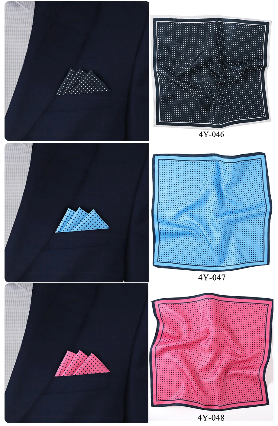 New Men Pocket Square Handkerchief Accessories Paisley Dot Vintage Business Suit Hanky Breast Scarf 30*30cm Gift