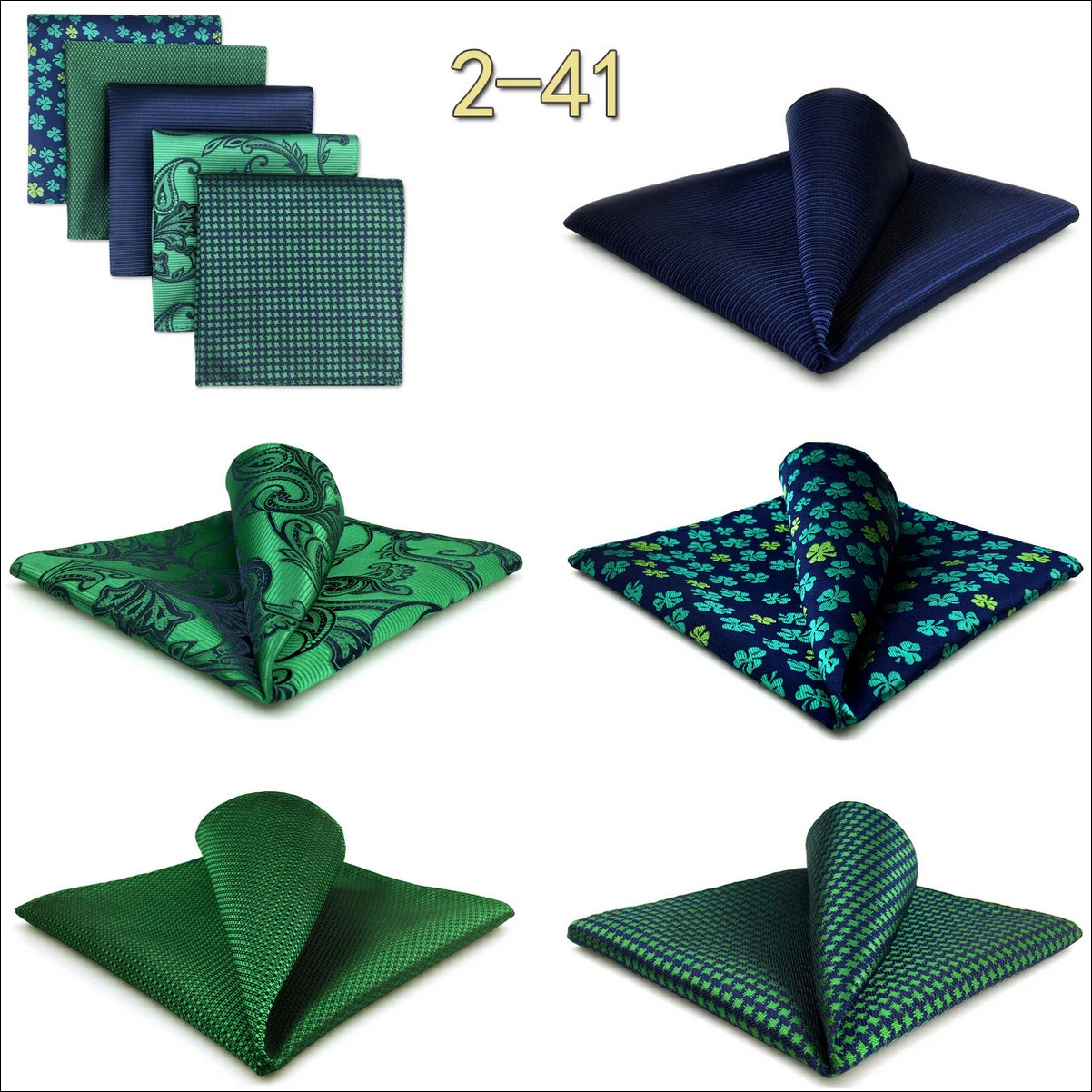 5 Pieces Classic Mens Pocket Square Set Handkerchief Assorted Suit Hanky Multi Designs Business Wedding Formal Gift Dropshipping