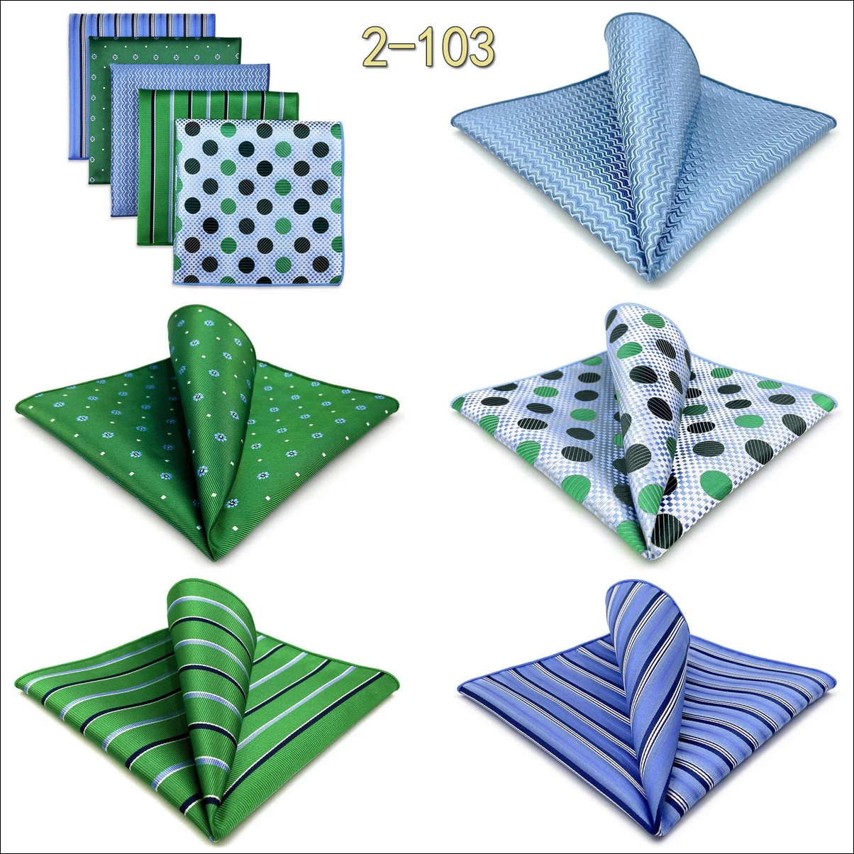 5 Pieces Classic Mens Pocket Square Set Handkerchief Assorted Suit Hanky Multi Designs Business Wedding Formal Gift Dropshipping