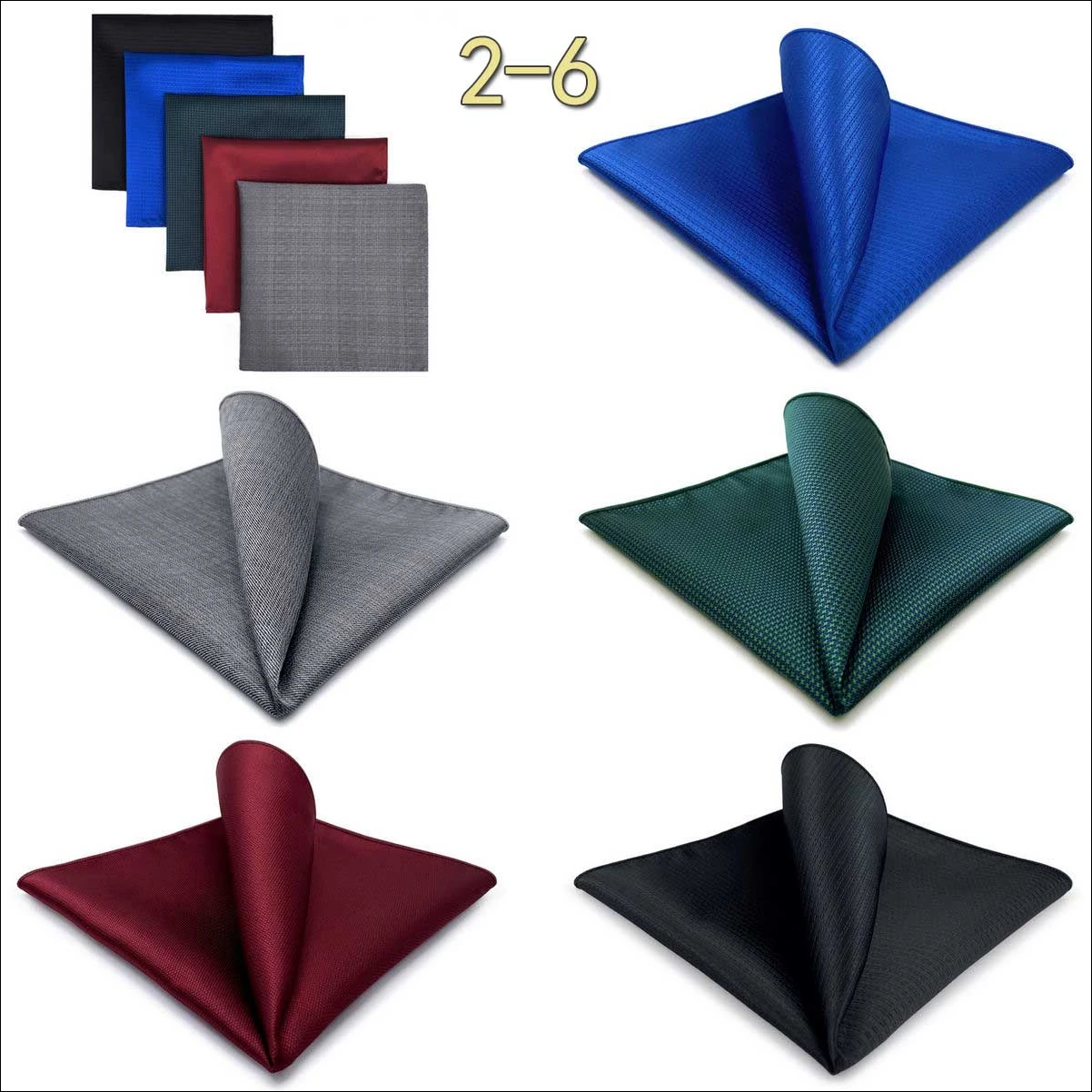 5 Pieces Classic Mens Pocket Square Set Handkerchief Assorted Suit Hanky Multi Designs Business Wedding Formal Gift Dropshipping