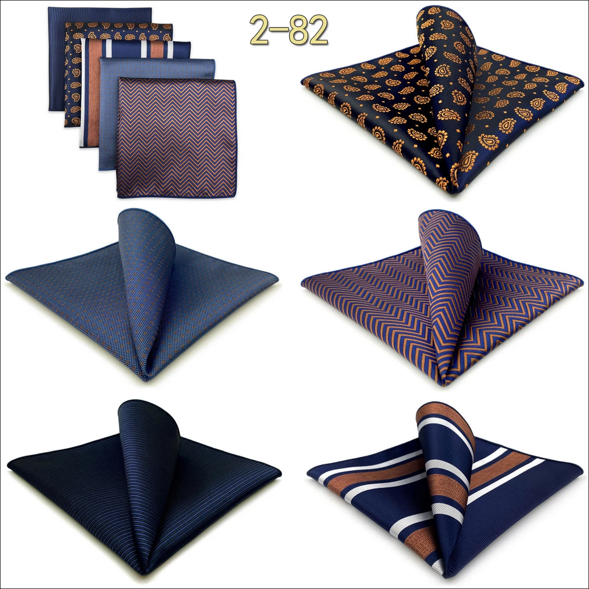 5 Pieces Classic Mens Pocket Square Set Handkerchief Assorted Suit Hanky Multi Designs Business Wedding Formal Gift Dropshipping