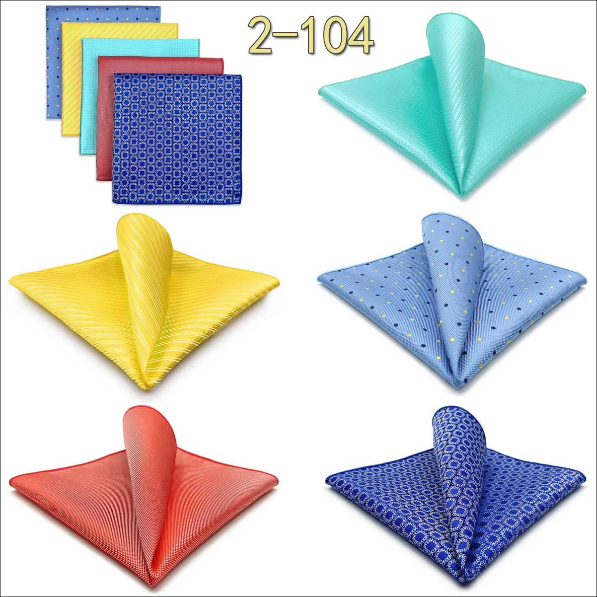 5 Pieces Classic Mens Pocket Square Set Handkerchief Assorted Suit Hanky Multi Designs Business Wedding Formal Gift Dropshipping
