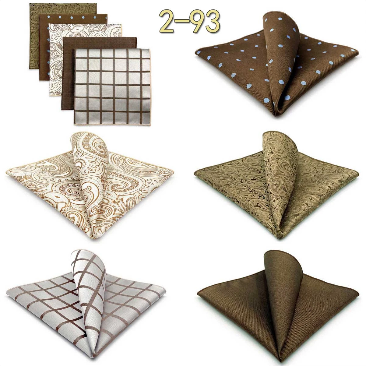 5 Pieces Classic Mens Pocket Square Set Handkerchief Assorted Suit Hanky Multi Designs Business Wedding Formal Gift Dropshipping