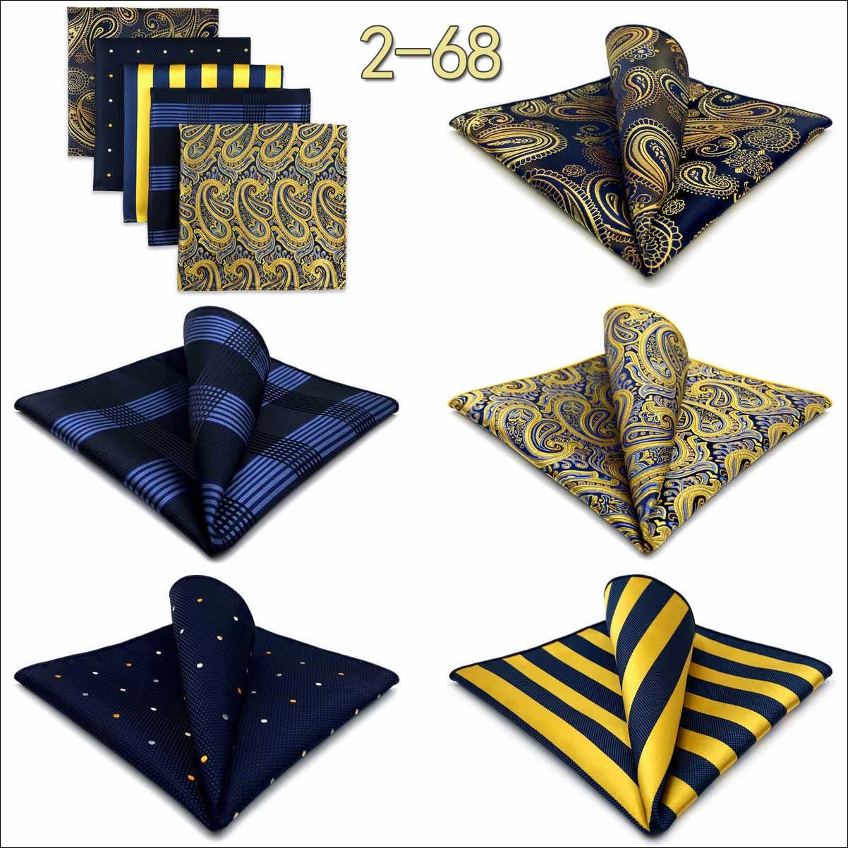 5 Pieces Classic Mens Pocket Square Set Handkerchief Assorted Suit Hanky Multi Designs Business Wedding Formal Gift Dropshipping