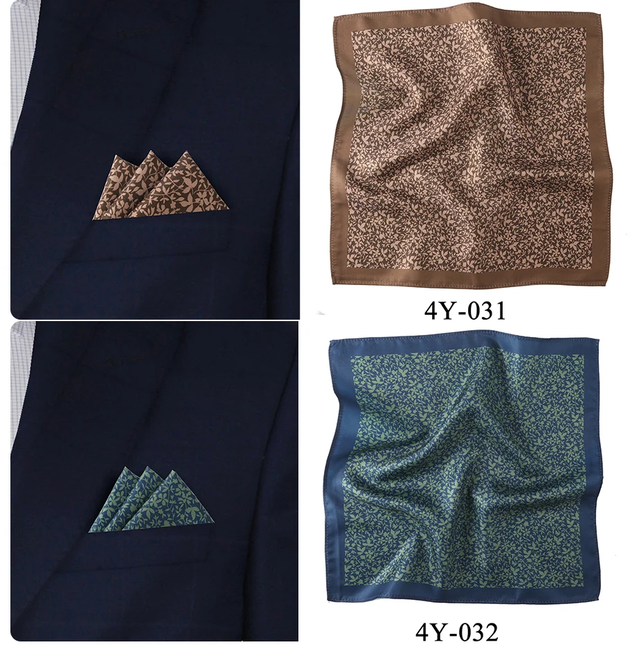 Tailor Smith Mens Pocket Squares Vintage Printed Checked Paisley Suit Handkerchiefs Luxury Men Hanky Accessories for gift