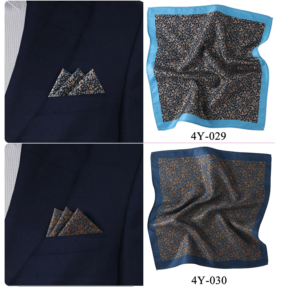 Tailor Smith Mens Pocket Squares Vintage Printed Checked Paisley Suit Handkerchiefs Luxury Men Hanky Accessories for gift